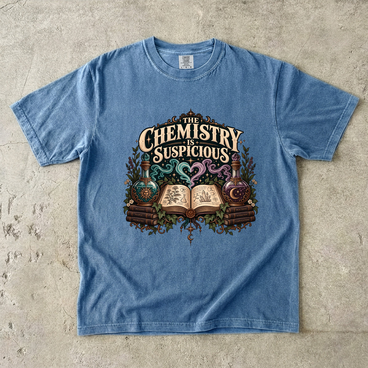 The Chemistry Is Suspicious Romantasy Reader T-Shirt