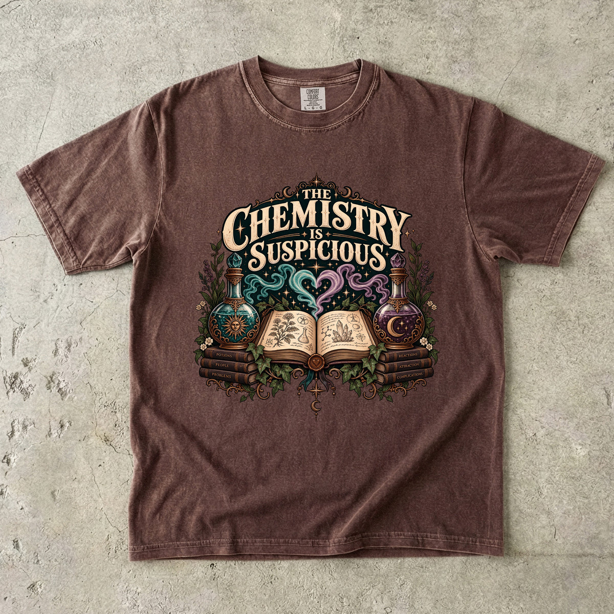The Chemistry Is Suspicious Romantasy Reader T-Shirt