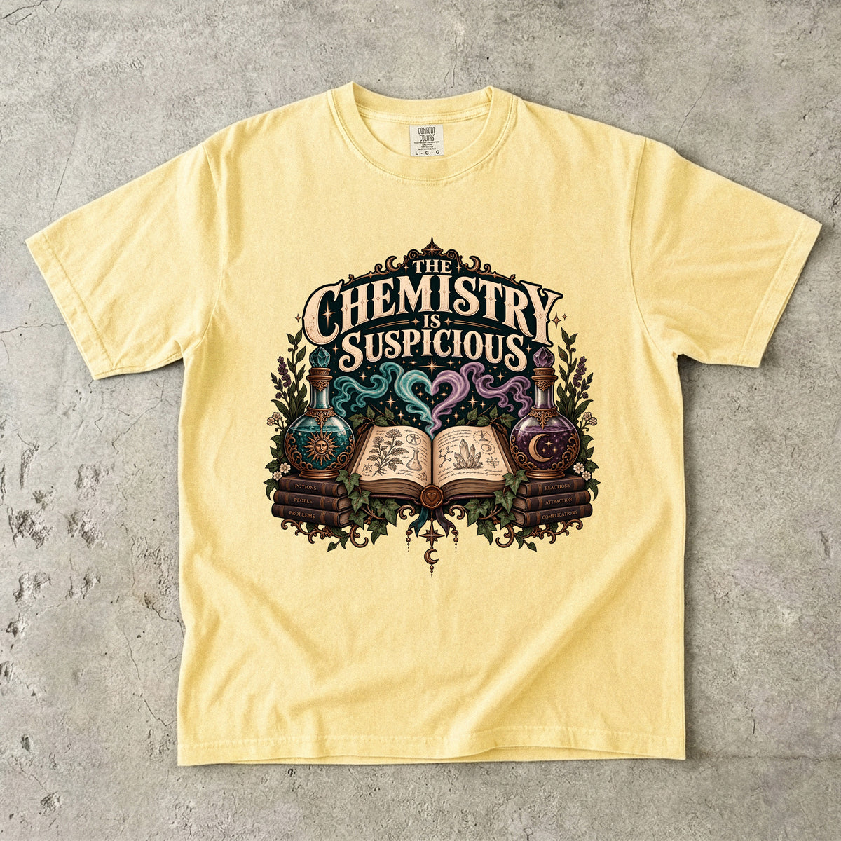 The Chemistry Is Suspicious Romantasy Reader T-Shirt