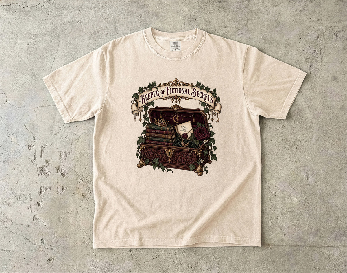 Keeper of Fictional Secrets Romantasy Reader T-Shirt