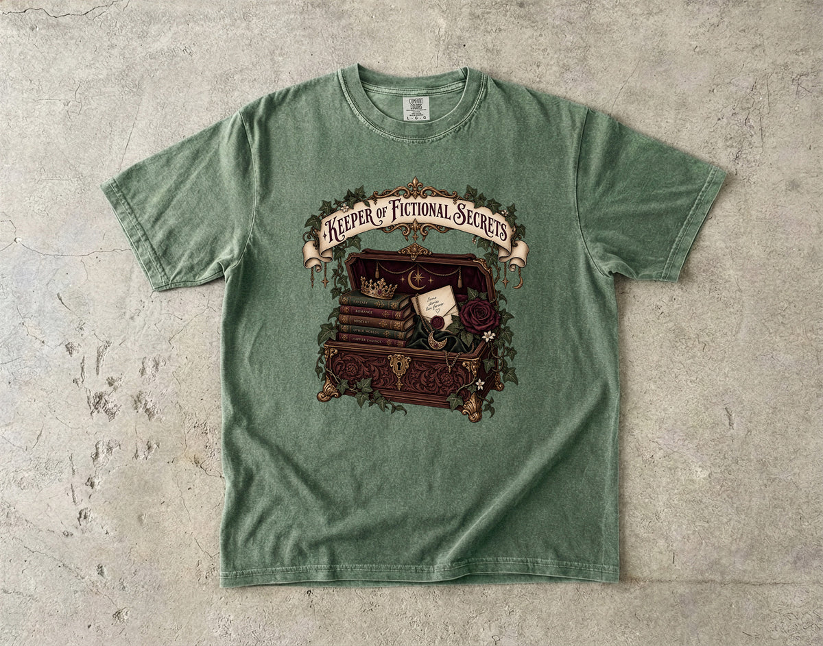 Keeper of Fictional Secrets Romantasy Reader T-Shirt