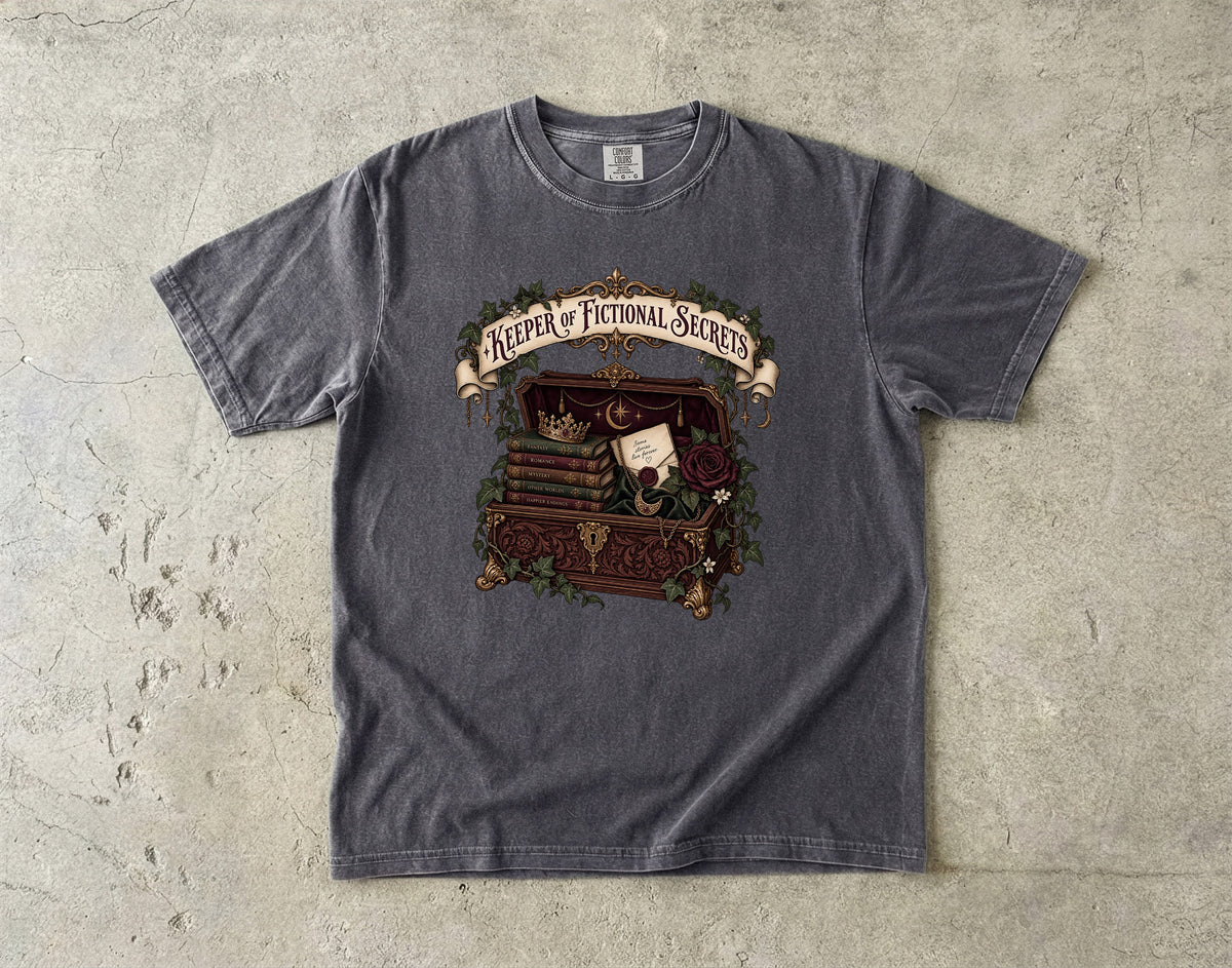 Keeper of Fictional Secrets Romantasy Reader T-Shirt