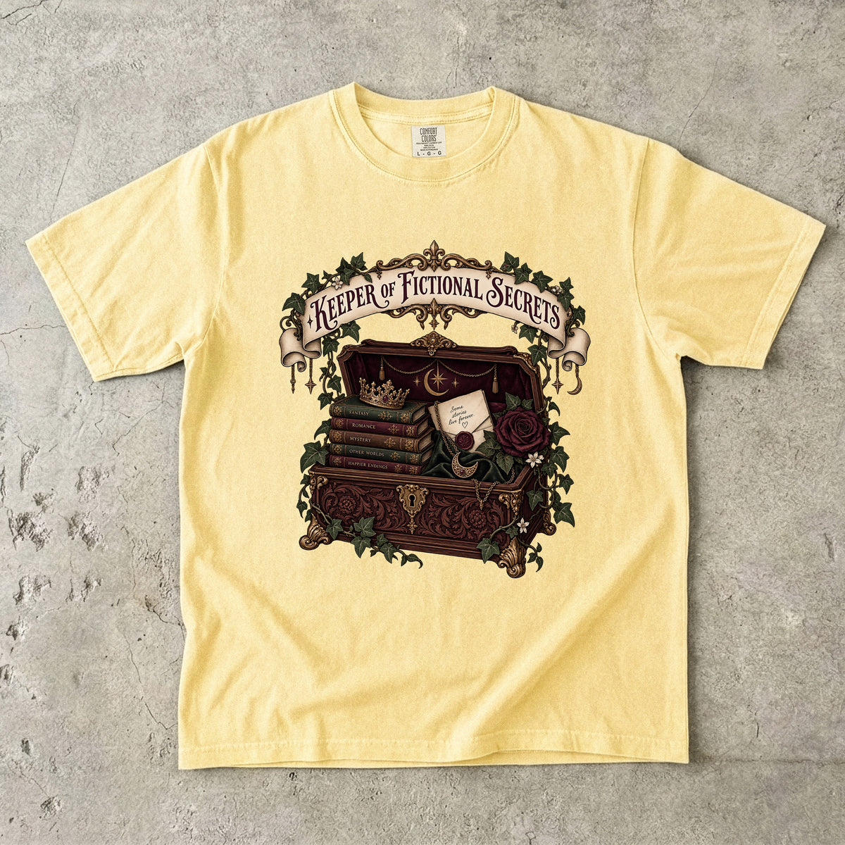 Keeper of Fictional Secrets Romantasy Reader T-Shirt