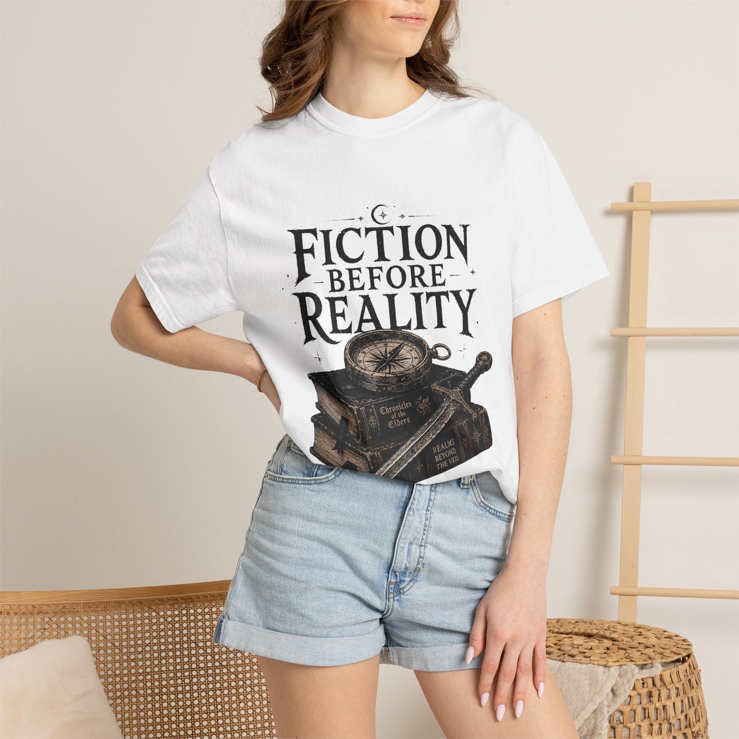 Fiction Before Reality Romantasy Reader T-Shirt