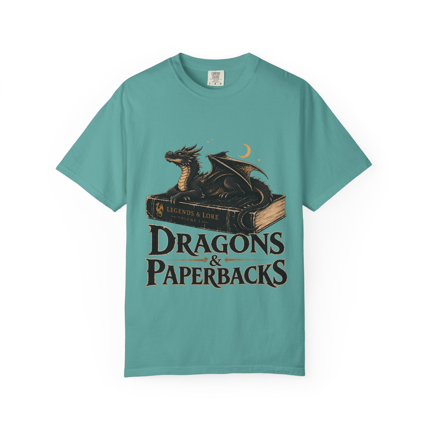 Dragons & Paperbacks Romantasy Reader T-Shirt